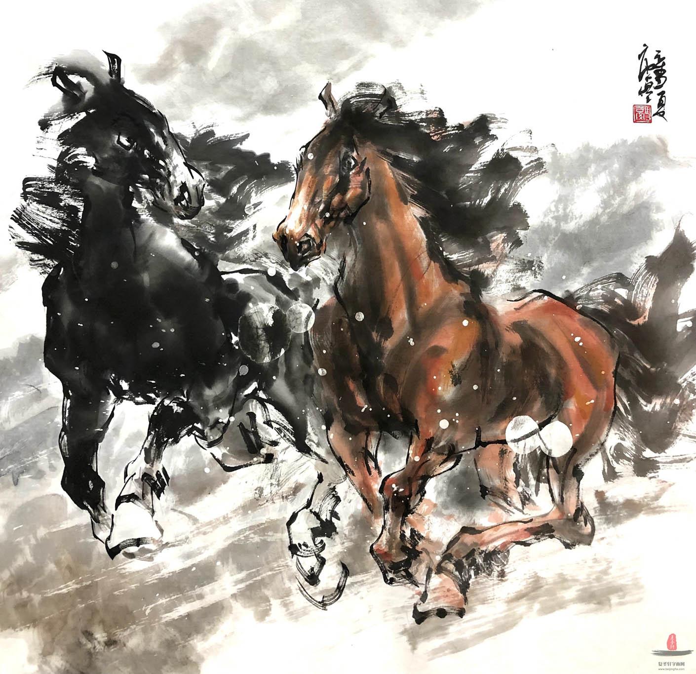 唐煌《骏马图》